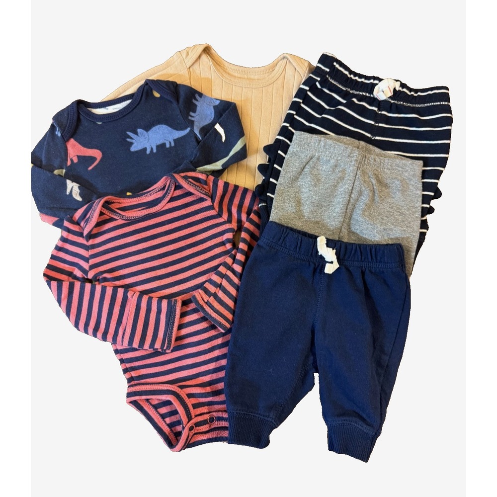 Carter's Baby Boy Newborn Clothes Basics Pants Shirts Bodysuits Solids Stripes